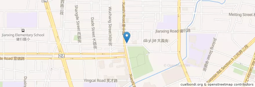 Mapa de ubicacion de 李記粥品 en 臺灣, 臺中市, 北區.