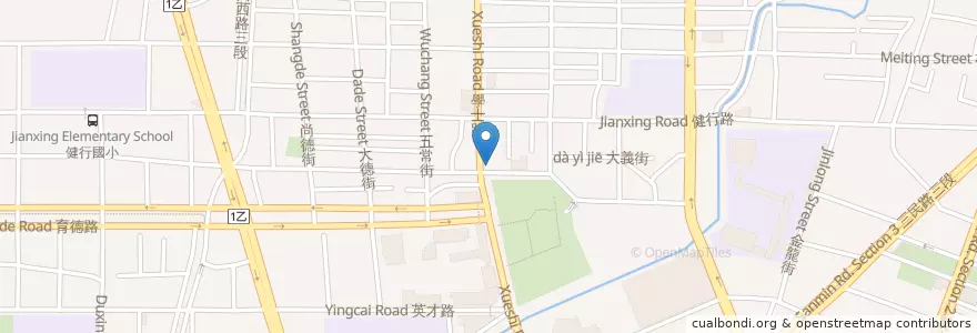 Mapa de ubicacion de 永和四海豆漿 en Taiwán, Taichung, 北區.