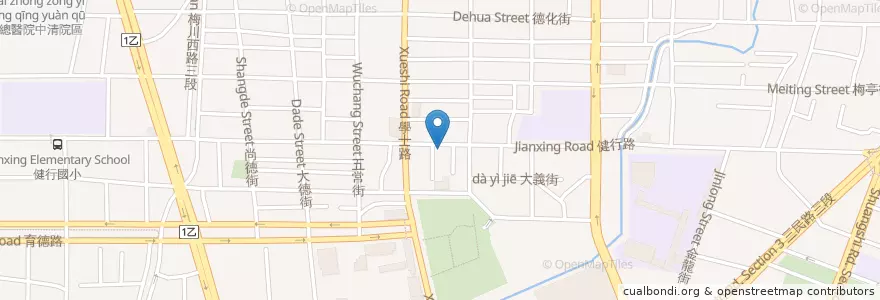 Mapa de ubicacion de 福米記 en 台湾, 台中市, 北区.