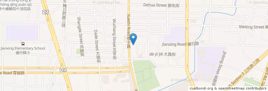 Mapa de ubicacion de 普普土司 en Taiwan, 臺中市, 北區.