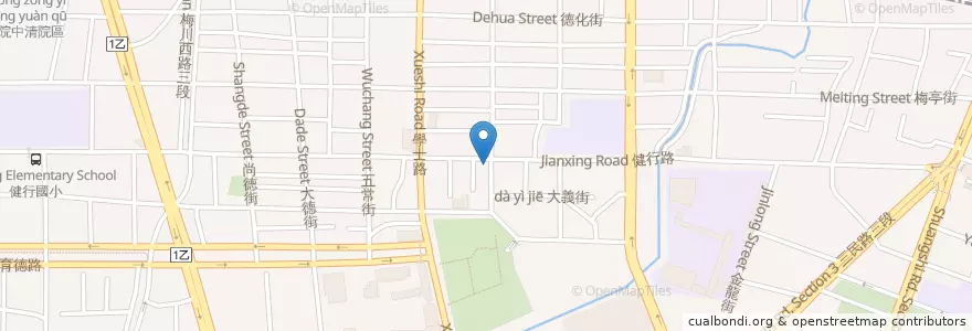 Mapa de ubicacion de 幸福街角 en Taiwán, Taichung, 北區.
