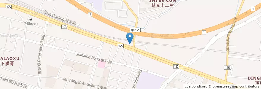 Mapa de ubicacion de 弘學雅集 en 臺灣, 臺中市, 烏日區.