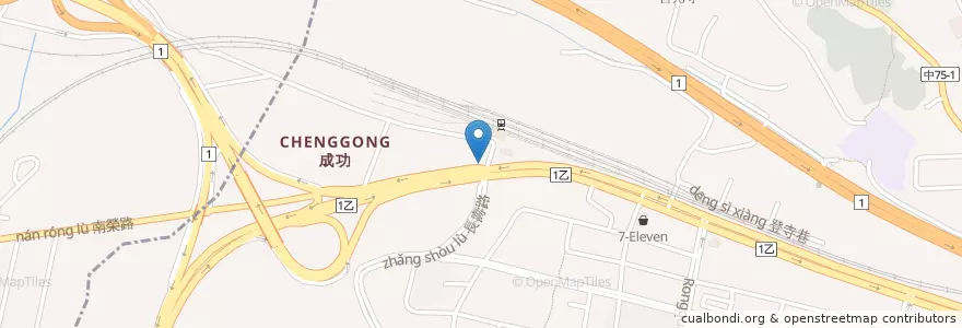 Mapa de ubicacion de 再興筒仔米糕 en تایوان, تایچونگ, 烏日區.