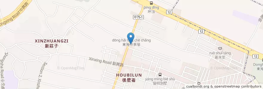 Mapa de ubicacion de 上味爌肉飯 en تایوان, تایچونگ, 龍井區.