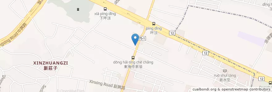 Mapa de ubicacion de 老先覺麻辣窯燒鍋 en Taïwan, Taichung, 龍井區.