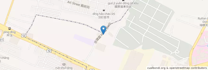 Mapa de ubicacion de 蘇釜小火鍋 en 타이완, 타이중 시, 시툰 구, 룽징 구.