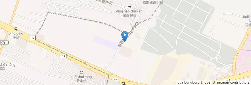 Mapa de ubicacion de 貞貞小吃 en 台湾, 台中市, 西屯区, 龍井区.