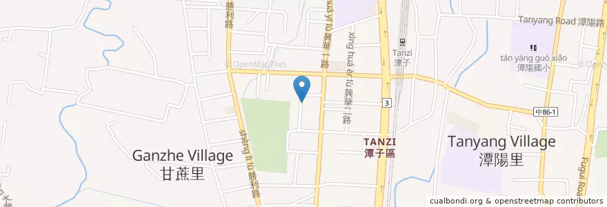 Mapa de ubicacion de 溫馨麵飯館 en 台湾, 台中市, 潭子区.