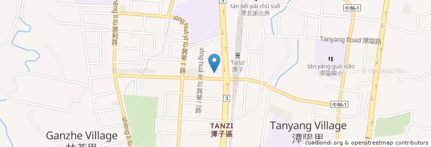 Mapa de ubicacion de 潭子豪大雞排 en Taiwan, Taichung, Tanzi District.