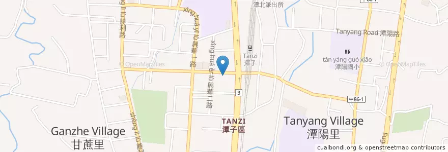 Mapa de ubicacion de 讚不絕口 en Tayvan, Taichung, 潭子區.