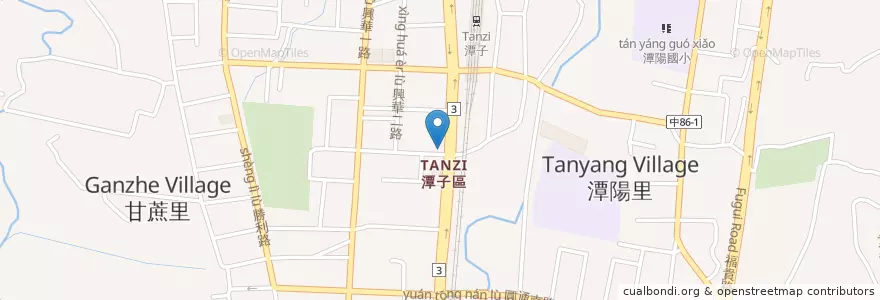 Mapa de ubicacion de 魷魚羹 en Taiwan, Taichung, Distretto Di Tanzi.