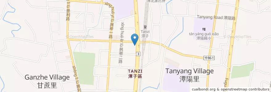 Mapa de ubicacion de PIZZA HUT必勝客 en 台湾, 台中市, 潭子区.