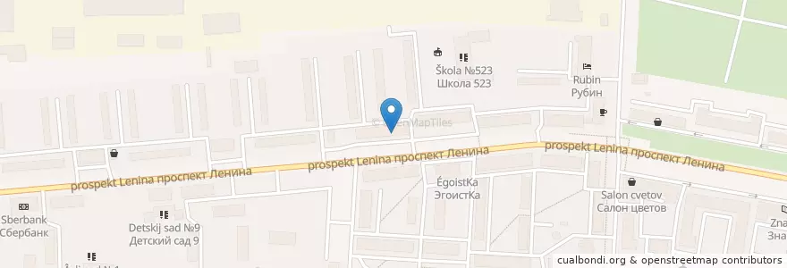 Mapa de ubicacion de Сбербанк en Russland, Föderationskreis Nordwest, Oblast Leningrad, Sankt Petersburg, Колпинский Район, Колпино.