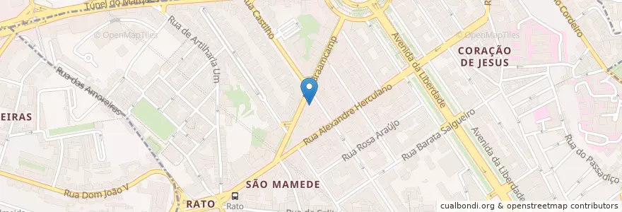Mapa de ubicacion de Sushi dos Sà Morais en 포르투갈, Área Metropolitana De Lisboa, Lisboa, Grande Lisboa, 리스본, Santo António.