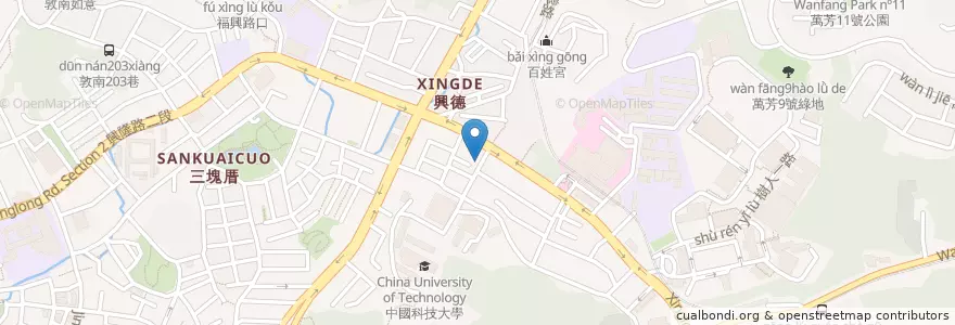 Mapa de ubicacion de 溫馨廚房 en 台湾, 新北市, 台北市, 文山区.