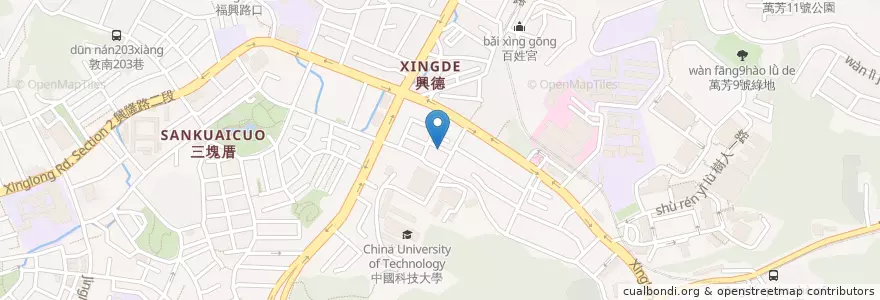 Mapa de ubicacion de 福美阿姨的店 en 台湾, 新北市, 台北市, 文山区.
