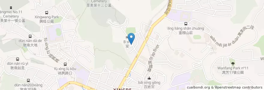 Mapa de ubicacion de 這家就是永生神的教會 en 台湾, 新北市, 台北市, 文山区.