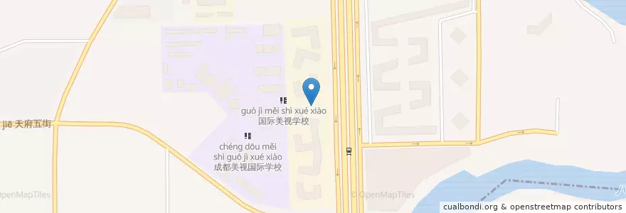 Mapa de ubicacion de KFC en 中国, 四川省, 成都市, 武侯区, 高新南区, 桂溪街道.