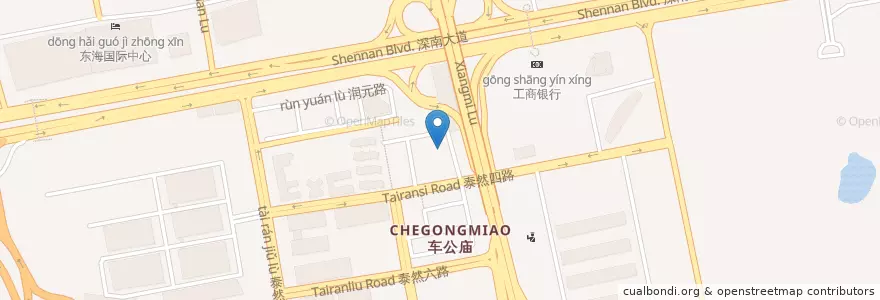 Mapa de ubicacion de 天竺教堂 en 중국, 광둥성, 선전시, 福田区.