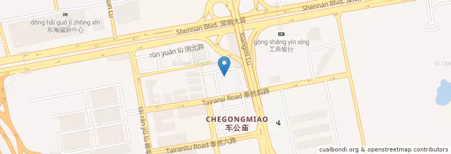Mapa de ubicacion de 清真寺 en 中国, 广东省, 深圳市, 福田区.