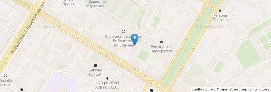 Mapa de ubicacion de Практическая неврология en Rusia, Distrito Federal Central, Москва, Юго-Западный Административный Округ, Академический Район.