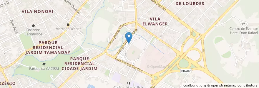 Mapa de ubicacion de Rodoviária en 巴西, 南部, 南里奥格兰德, Região Geográfica Intermediária De Santa Maria, Região Geográfica Imediata De Santa Maria, Santa Maria.