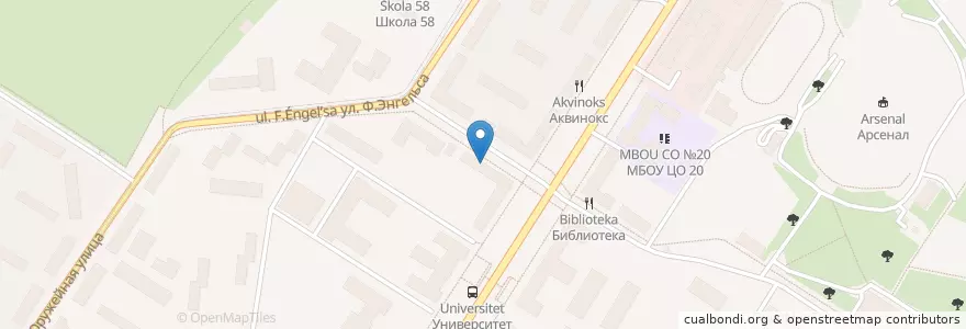 Mapa de ubicacion de Чайный клуб Золотой жук en Russland, Föderationskreis Zentralrussland, Oblast Tula, Stadtkreis Tula.