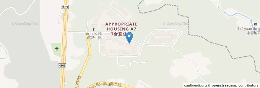 Mapa de ubicacion de MQ元氣house en Taiwan, Taoyuan, Guishan.