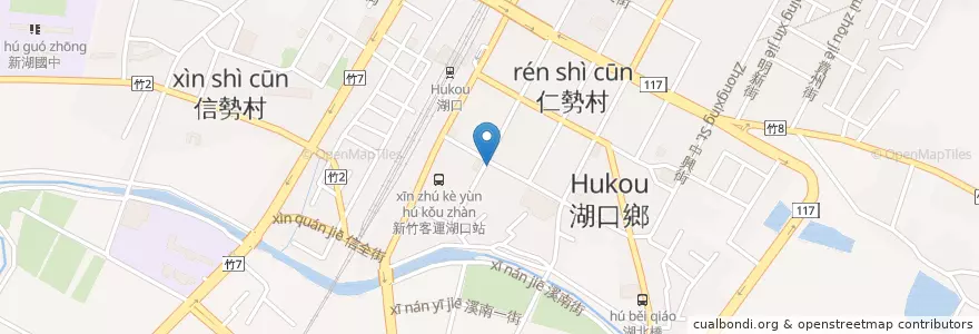 Mapa de ubicacion de 85C Bakery Cafe en Taiwan, Taiwan Province, Hsinchu County, Hukou.