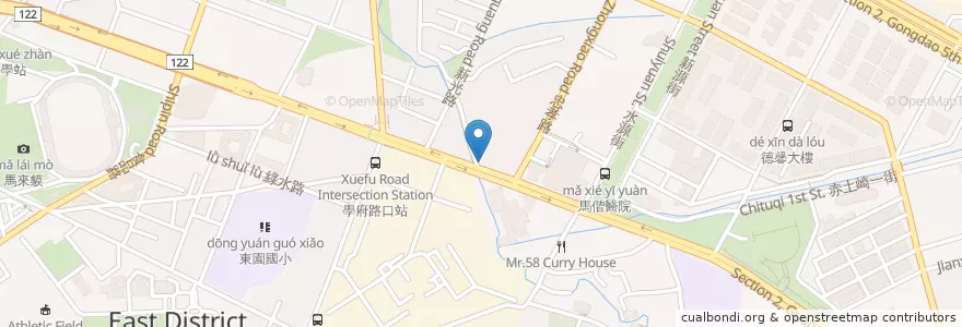 Mapa de ubicacion de 怡客咖啡 en 타이완, 타이완성, 신주시, 둥구.