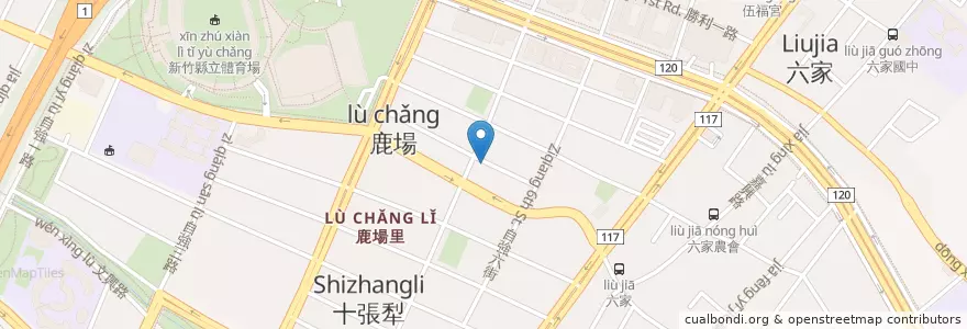 Mapa de ubicacion de 路易莎咖啡 en Тайвань, Тайвань, Уезд Синьчжу, 竹北市.