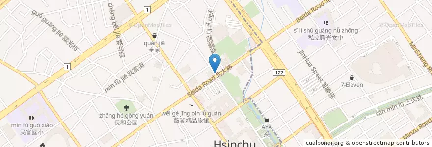 Mapa de ubicacion de 路易莎咖啡 en 타이완, 타이완성, 신주시.