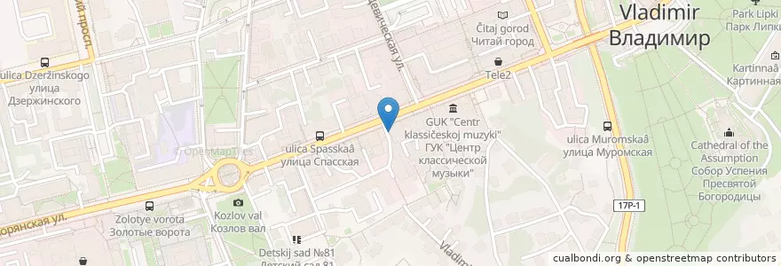 Mapa de ubicacion de Veggie Bro en Rusland, Centraal Federaal District, Владимирская Область, Городской Округ Владимир.