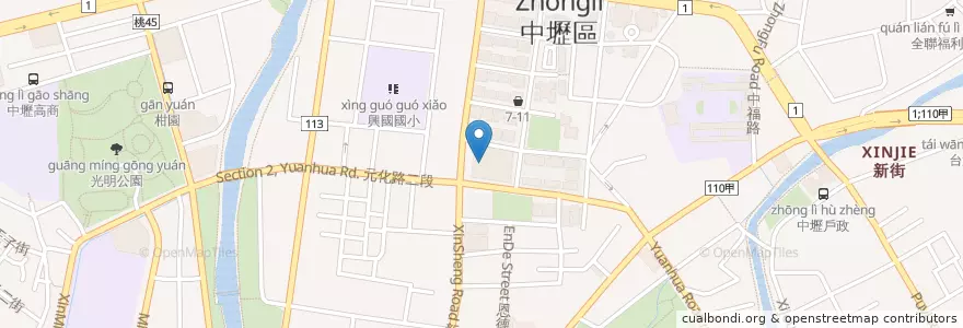 Mapa de ubicacion de 三合院 en 타이완, 타오위안 시, 중리 구.