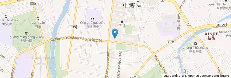 Mapa de ubicacion de 丸龜製麵 en تايوان, تاو يوان, زونغلي.