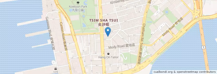 Mapa de ubicacion de Secret Party en China, Guangdong, Hongkong, Kowloon, New Territories, 油尖旺區 Yau Tsim Mong District.