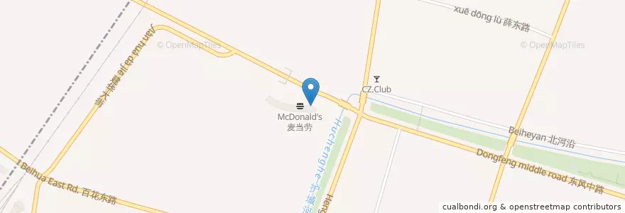 Mapa de ubicacion de 保定银行 en China, Hebei, Baoding City, Lianchi District, Xiguan Subdistrict, Hepingli Subdistrict.