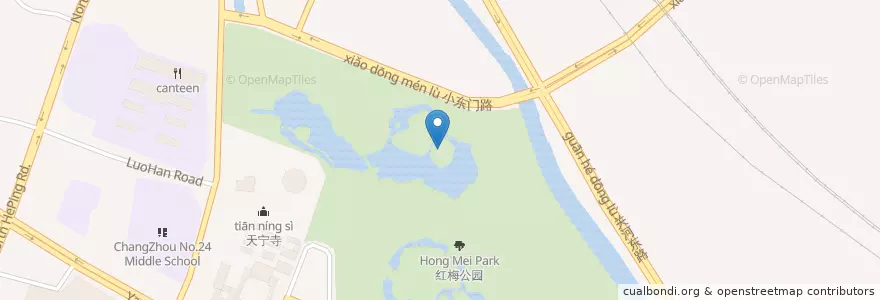 Mapa de ubicacion de 水上剧场 en 中国, 常州市, 天宁区 (Tianning).