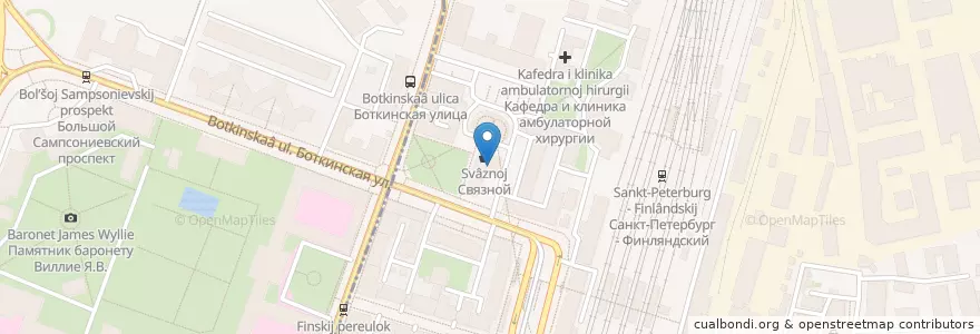 Mapa de ubicacion de PickPoint en Russia, Northwestern Federal District, Leningrad Oblast, Saint Petersburg, Калининский Район, Финляндский Округ.