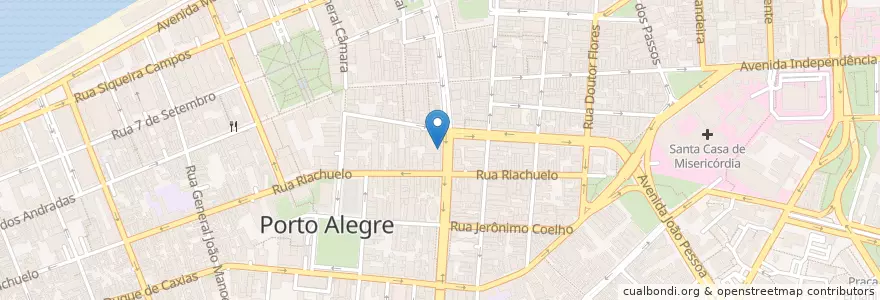 Mapa de ubicacion de Tudo fácil - Centro en 브라질, 남부지방, 히우그란지두술, Região Metropolitana De Porto Alegre, Região Geográfica Intermediária De Porto Alegre, Região Geográfica Imediata De Porto Alegre, 포르투알레그리.