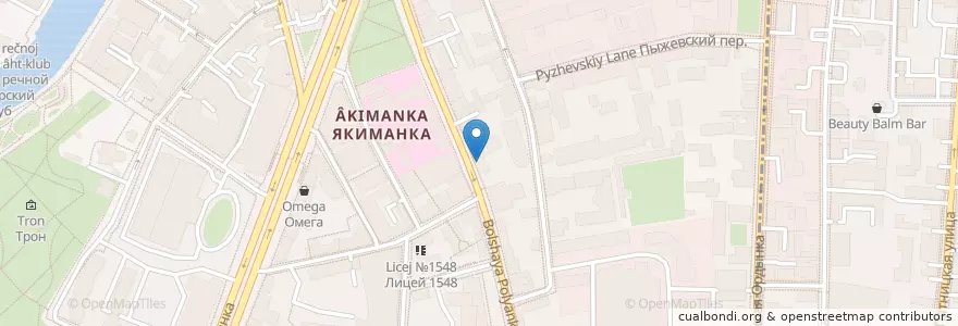 Mapa de ubicacion de Абрамовъ en Rusland, Centraal Federaal District, Moskou, Центральный Административный Округ, Район Якиманка.
