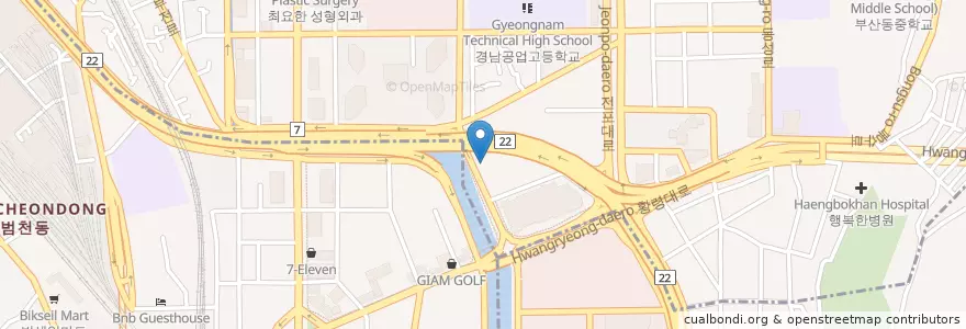 Mapa de ubicacion de Tom N Tom en Республика Корея, Пусан, 부산진구.