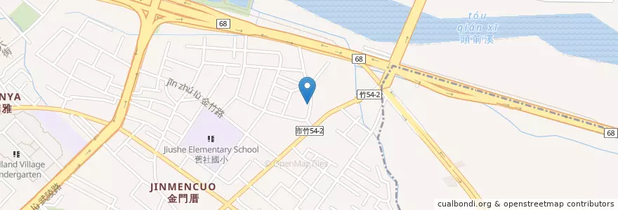 Mapa de ubicacion de 舊社里里民集會所 en Taiwan, Taiwan Province, Hsinchu, North District.