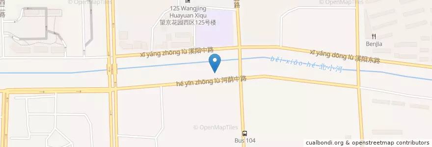 Mapa de ubicacion de 很久以前羊肉串 en 中国, 北京市, 河北省, 朝阳区.