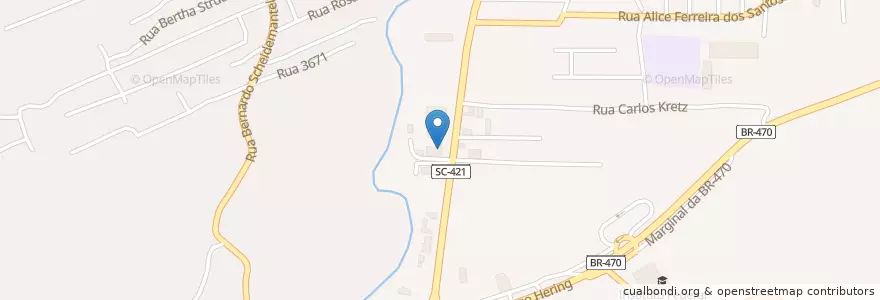 Mapa de ubicacion de Viacredi en Бразилия, Южный Регион, Санта-Катарина, Região Geográfica Intermediária De Blumenau, Microrregião De Blumenau, Блуменау.