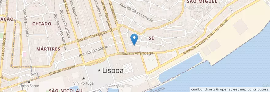 Mapa de ubicacion de Basilio en Portugal, Lisboa, Grande Lisboa, Lisbon, Santa Maria Maior.
