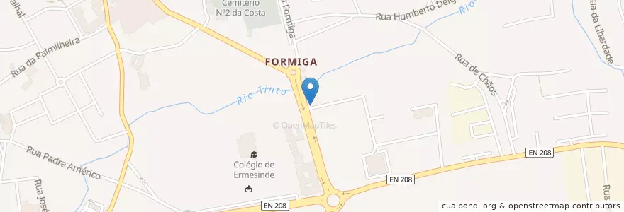 Mapa de ubicacion de Santa Rita en Portugal, Norte, Área Metropolitana Do Porto, Porto, Valongo, Ermesinde.