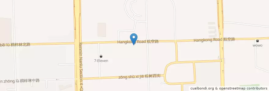 Mapa de ubicacion de Bank of China en China, Sichuan, 成都市, 武侯区 (Wuhou).