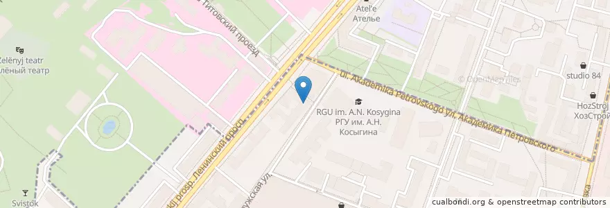 Mapa de ubicacion de La Finestra en Russia, Central Federal District, Moscow, Southern Administrative Okrug, Central Administrative Okrug, Yakimanka District.