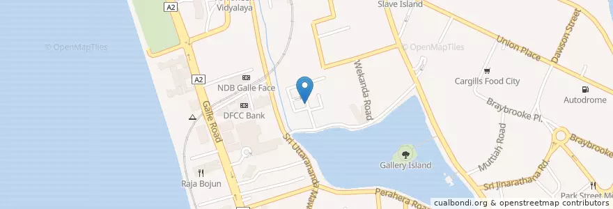 Mapa de ubicacion de Sampath Bank (Nawam Mawatha) en Sri Lanka, බස්නාහිර පළාත, කොළඹ දිස්ත්‍රික්කය, Colombo.